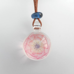 glassフラワーペンダント(ピンク005) 3枚目の画像