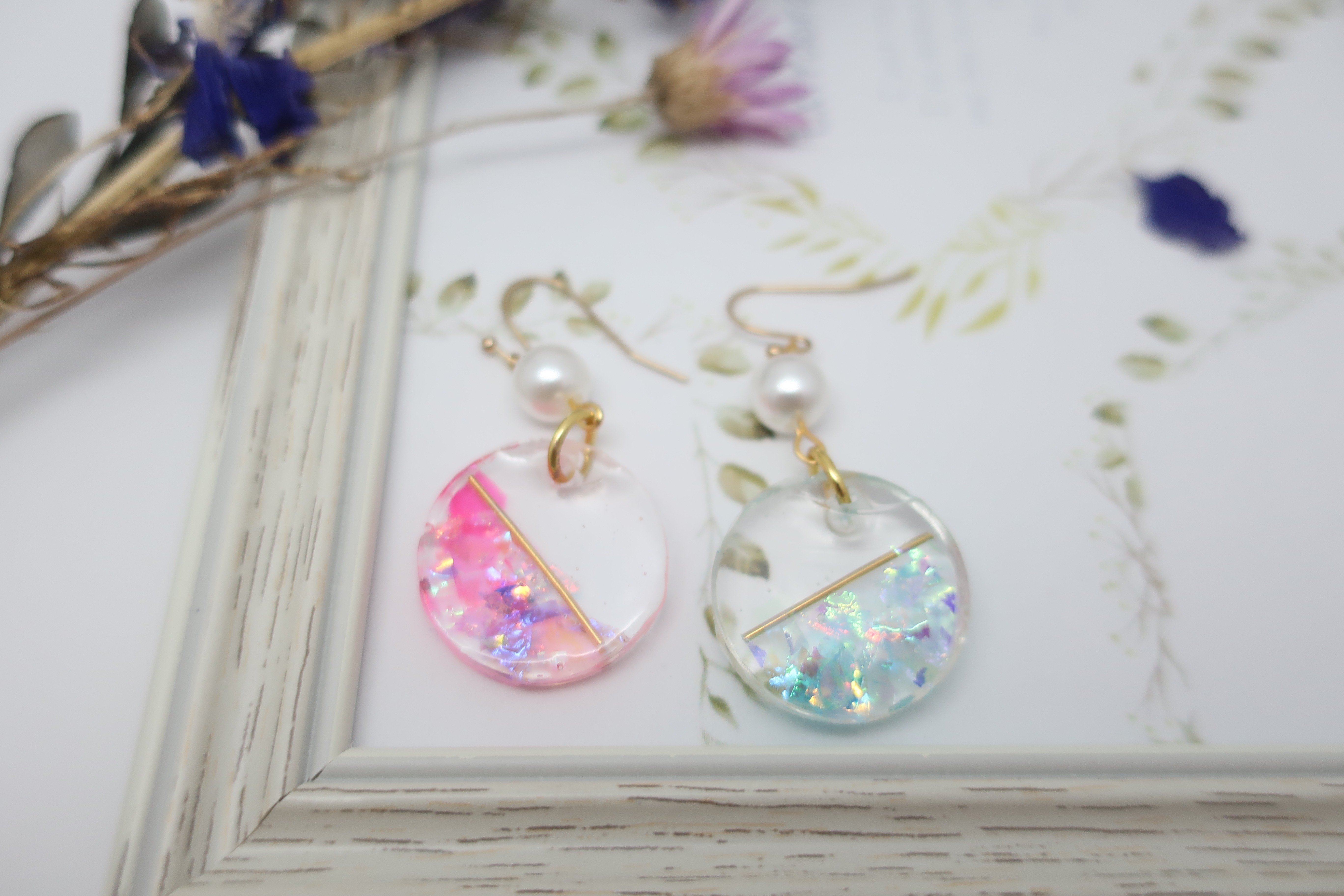 ビジュマム（Bijumam）ローズクォーツとパールのピアス