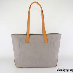 日本最古の帆布　松右衛門帆　Combi tote　dusty gray 1枚目の画像