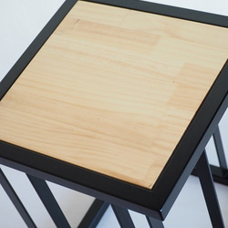 サイドテーブル　（鉄、木材）【受注製作】 4枚目の画像