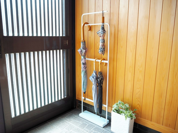 umbrella stand(珪藻土)white,アイアン傘スタンド(白) 傘立て