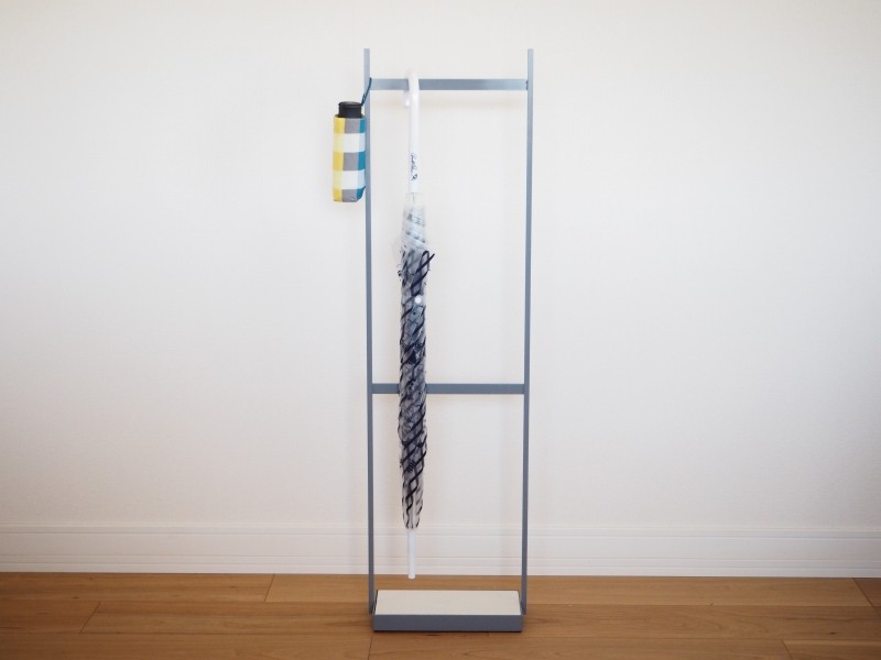 【コンパクトサイズ】umbrella stand(珪藻土),アイアン傘スタンド(グレー)