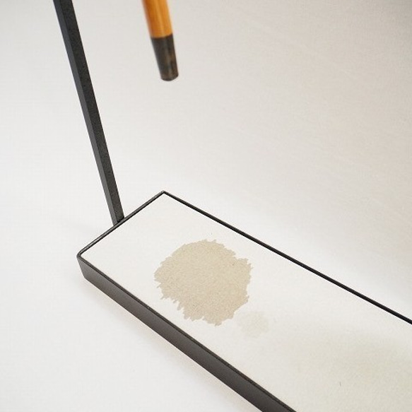 【コンパクトサイズ】umbrella stand(珪藻土),アイアン傘スタンド(グレー) 6枚目の画像