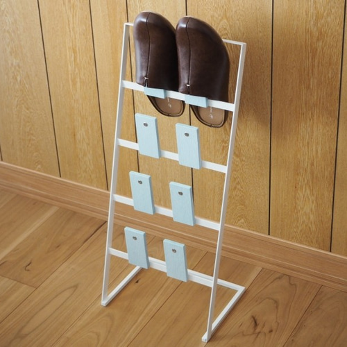 珪藻土スリッパラック（ホワイト） 靴箱・下駄箱・シューズラック