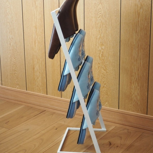 珪藻土スリッパラック（ホワイト） 靴箱・下駄箱・シューズラック