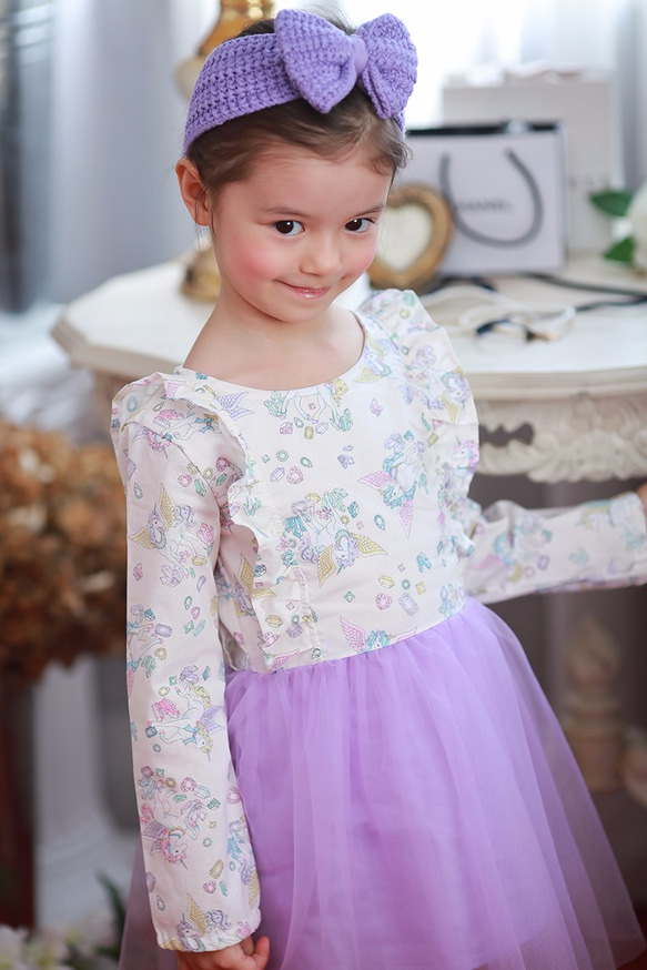 紫色小馬紗裙洋裝 2歲(90cm)～5歲(120cm） 第8張的照片