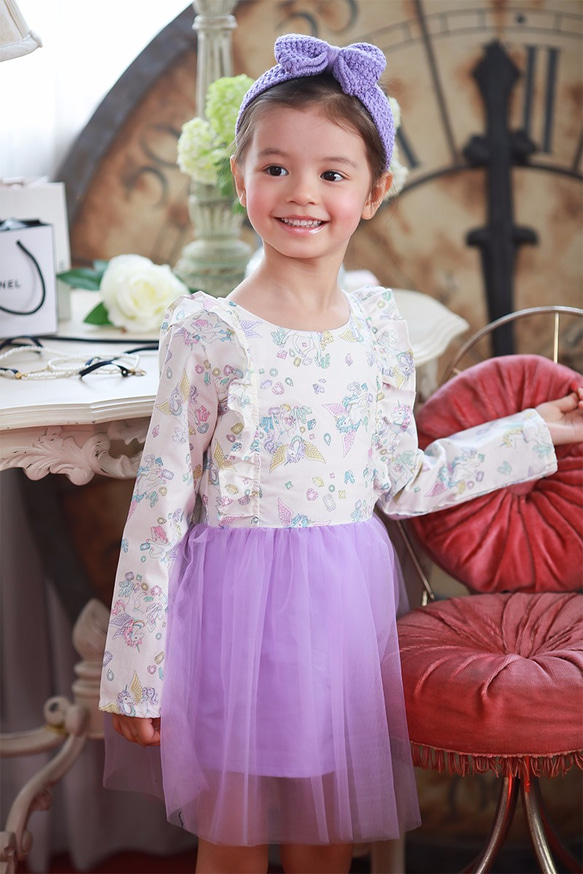 紫色小馬紗裙洋裝 2歲(90cm)～5歲(120cm） 第9張的照片