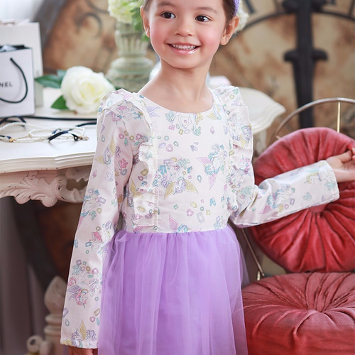 紫のベールドレス6歳のポニー（130センチメートル）〜7歳（140センチ