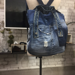 デニムリメイクバッグ☆*:.｡.デニムバッグ☆*:.｡. トートバッグ