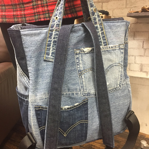 デニムリメイクリュック・*:..。2WAYバッグ リュック・バック デニムリメイクリュック・*:..。2WAYバッグ リュック・バック
