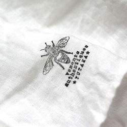 [SALE] リネン ボタンダウン シャツ size 44 / ミツバチ刺繍 【メンズ】 4枚目の画像