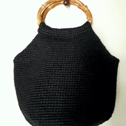 『pompom』Halter-Bag（麻紐/Black） 1枚目の画像