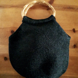 『pompom』Halter-Bag（麻紐/Black） 3枚目の画像