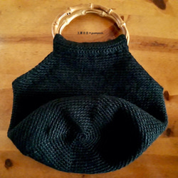 『pompom』Halter-Bag（麻紐/Black） 4枚目の画像