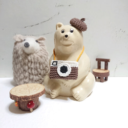 メロンソーダと麦わら帽子のセット☆しろくま貯金箱 その他インテリア