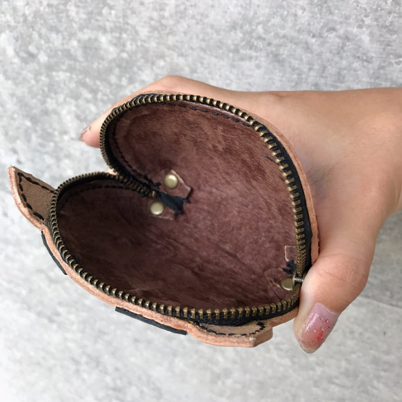 [喵吉]喵吉零钱包 - 三次元の猫の革の財布の財布 3枚目の画像
