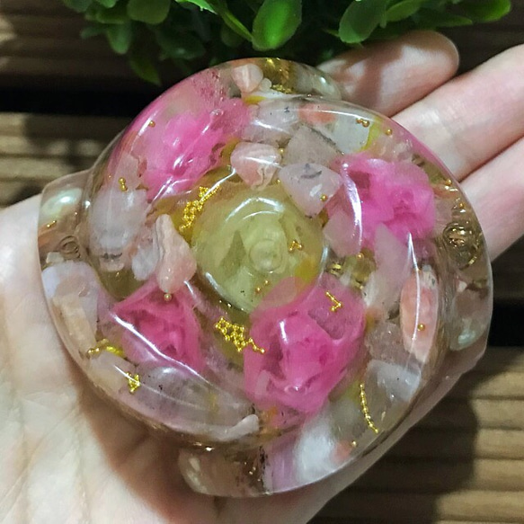 ♢﻿送料無料♢﻿﻿PinkyBigRoseオルゴナイト✩*॰ ( ¨̮ ) ॰*✩ 1枚目の画像