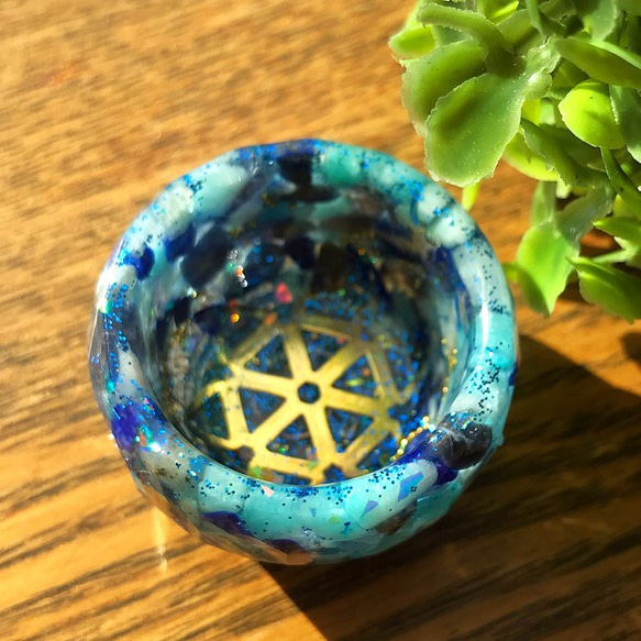 Blue☆Hexagram IN bowls☆Orgonite✩*॰ 2枚目の画像