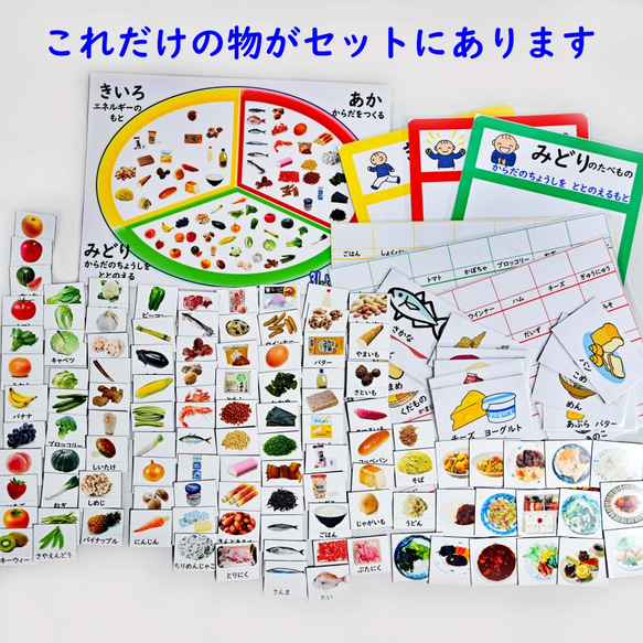 食材あそびセット　食育に　3色食品群　料理に 5枚目の画像