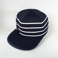 baseball-cap / yokoshima〈横縞〉/変形ボーダー柄キャップ 2枚目の画像