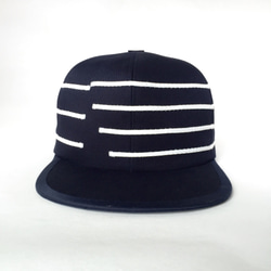 baseball-cap / yokoshima〈横縞〉/変形ボーダー柄キャップ 3枚目の画像