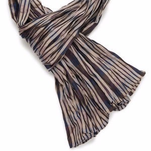 甲斐絹・スカーフ・格子七縞