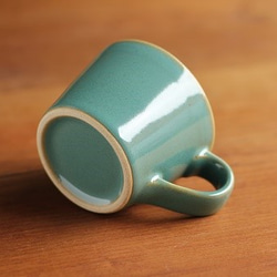 シンプルで使いやすい　益子焼コーヒーカップ＆ソーサーセット（青） 2枚目の画像