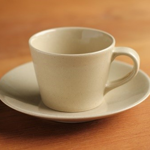 シンプルで使いやすい 益子焼コーヒーカップ＆ソーサーセット