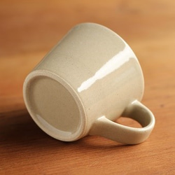 シンプルで使いやすい　益子焼コーヒーカップ＆ソーサーセット（ベージュ） 2枚目の画像