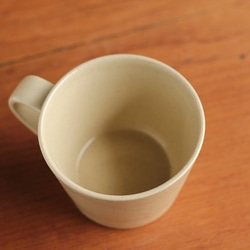 シンプルで使いやすい　益子焼コーヒーカップ＆ソーサーセット（ベージュ） 3枚目の画像