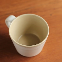 シンプルで使いやすい　益子焼コーヒーカップ＆ソーサーセット（白） 2枚目の画像
