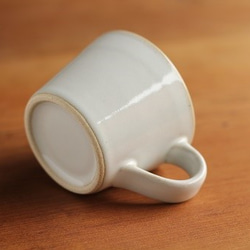 シンプルで使いやすい　益子焼コーヒーカップ＆ソーサーセット（白） 3枚目の画像