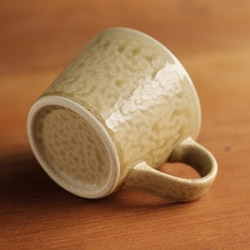 シンプルで使いやすい　益子焼コーヒーカップ＆ソーサーセット（黄色） 3枚目の画像
