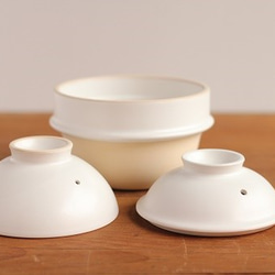 美味しいご飯が手軽に炊ける益子焼の一合土釜　kamacco（白） 8枚目の画像