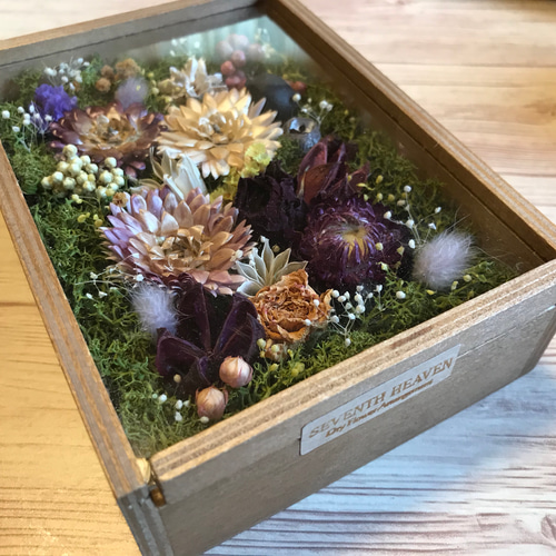 ウッドボックス ドライフラワーアレンジメント ドライフラワー SEVENTH