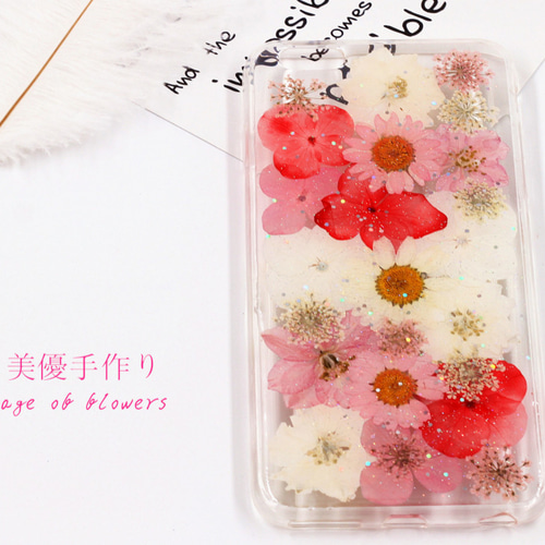 iphoneケース/押し花スマホケース/押し花ケース/iphone7ケース