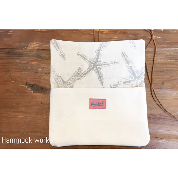 Handmade Clutch bag(denim /starfish)送料無料！ 3枚目の画像