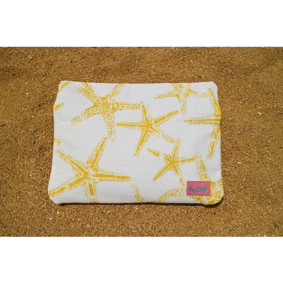 Zipper type clutchbag starfish/yellow 3枚目の画像