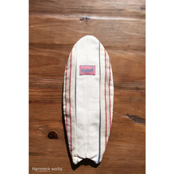 SURFBOARD CLUTCH "vintage red stripe" 2枚目の画像