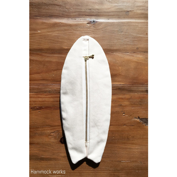 SURFBOARD CLUTCH BAG "vintage blue stripe" 第3張的照片
