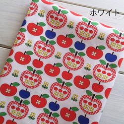 【予約販売】#74apple&apple　/生地　リンゴ　レトロ 2枚目の画像