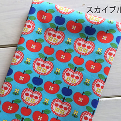 【予約販売】#74apple&apple　/生地　リンゴ　レトロ 5枚目の画像
