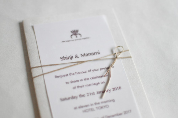 結婚式招待状（3セット）：綿雪 2枚目の画像