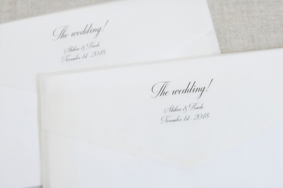 結婚式招待状（3セット）：無垢 7枚目の画像