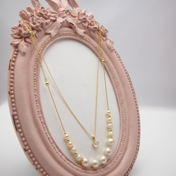 Twinkle heart Zirconia necklace＊cream＊ 5枚目の画像