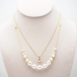 Twinkle heart Zirconia necklace＊white＊ 5枚目の画像