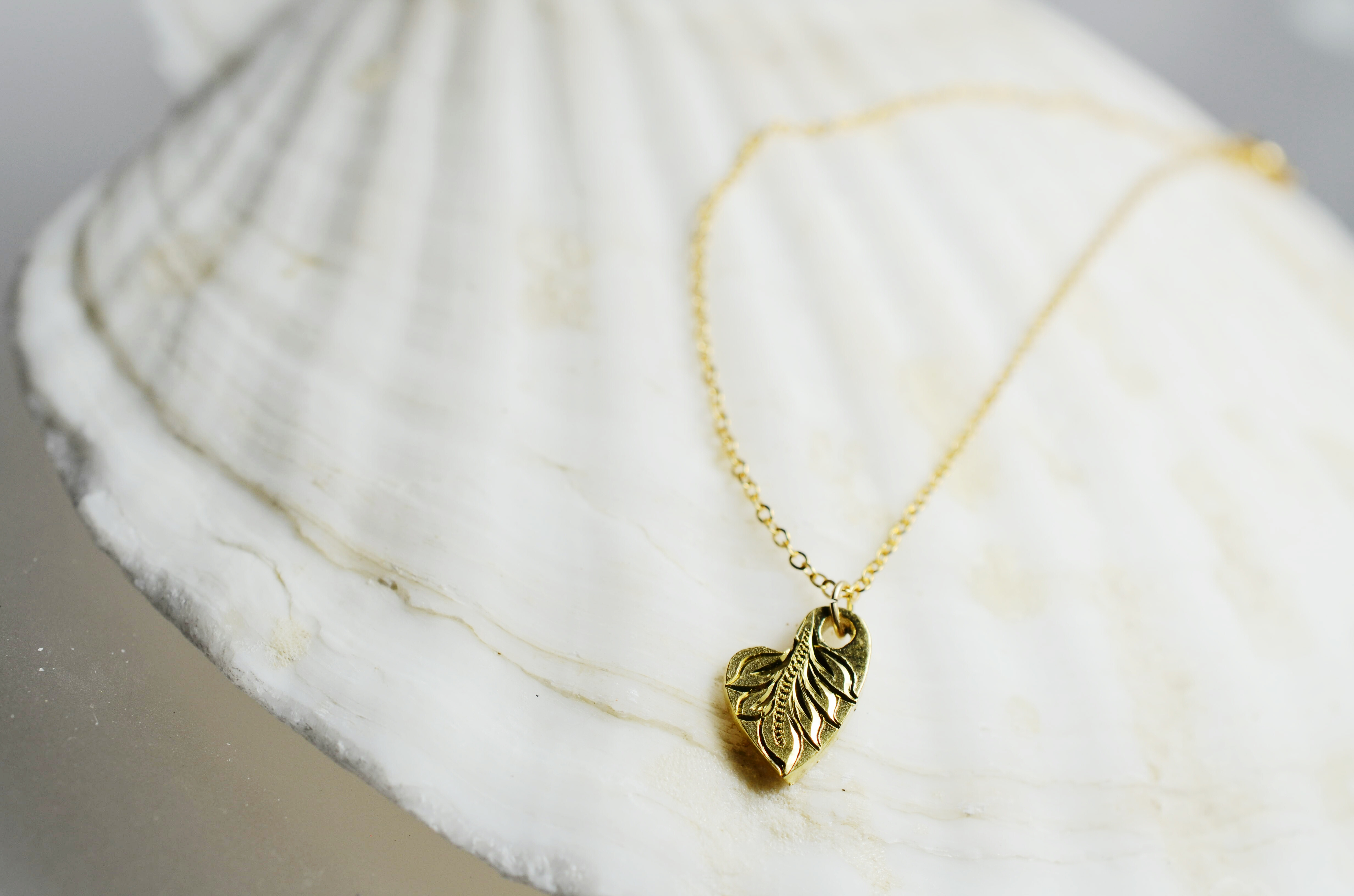 ハワイアンジュエリー　ハート型アンクレット　手彫り 受注制作 ペンダントやブレスレットへもアレンジ可能