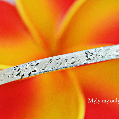 送料無料/デザインオーダー/ ハワイアンジュエリーひまわりバングル 幅