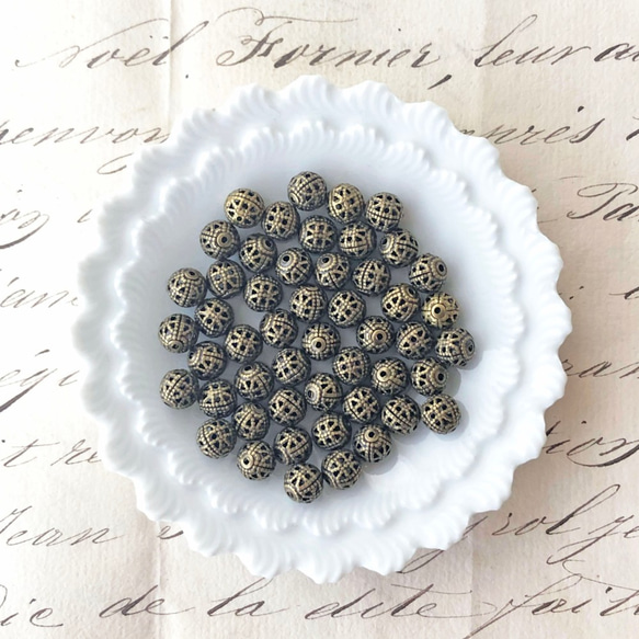 Filigree Ball Beads 約6mm [BE-187]＊6個＊ 3枚目の画像