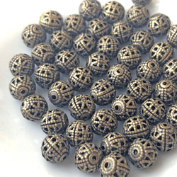 Filigree Ball Beads 約6mm [BE-187]＊6個＊ 4枚目の画像